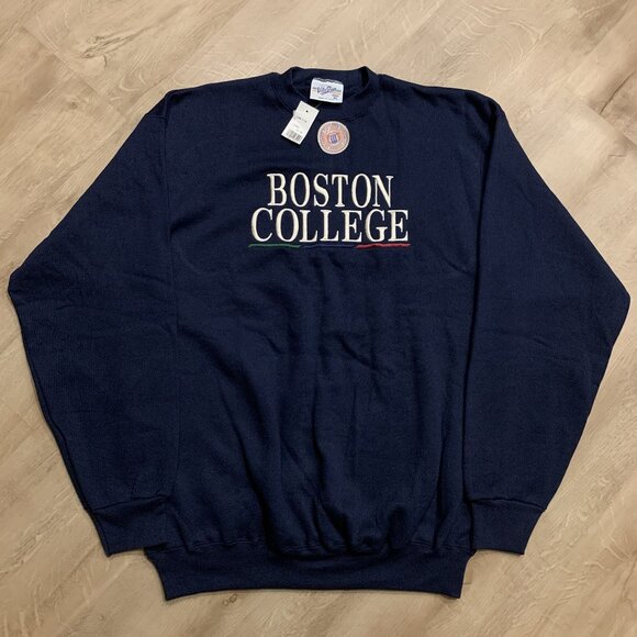 Vintage 90s NWT NOS Boston College Eagles Crewneck Men's XL Sweatshirt USA Made - Picture 1 of 7